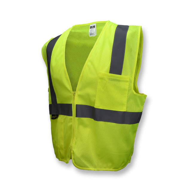 Radians SV2ZGM Economy Type R Class 2 Mesh Safety Vest With Zipper Green