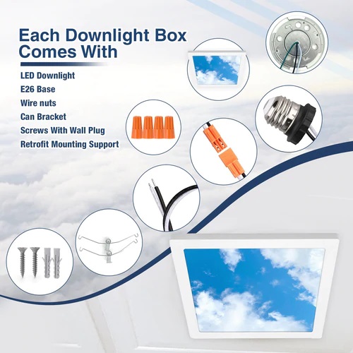 Beyond LED Technology 153754 24 Watt 12" Square Sky Downlight 4 Pack