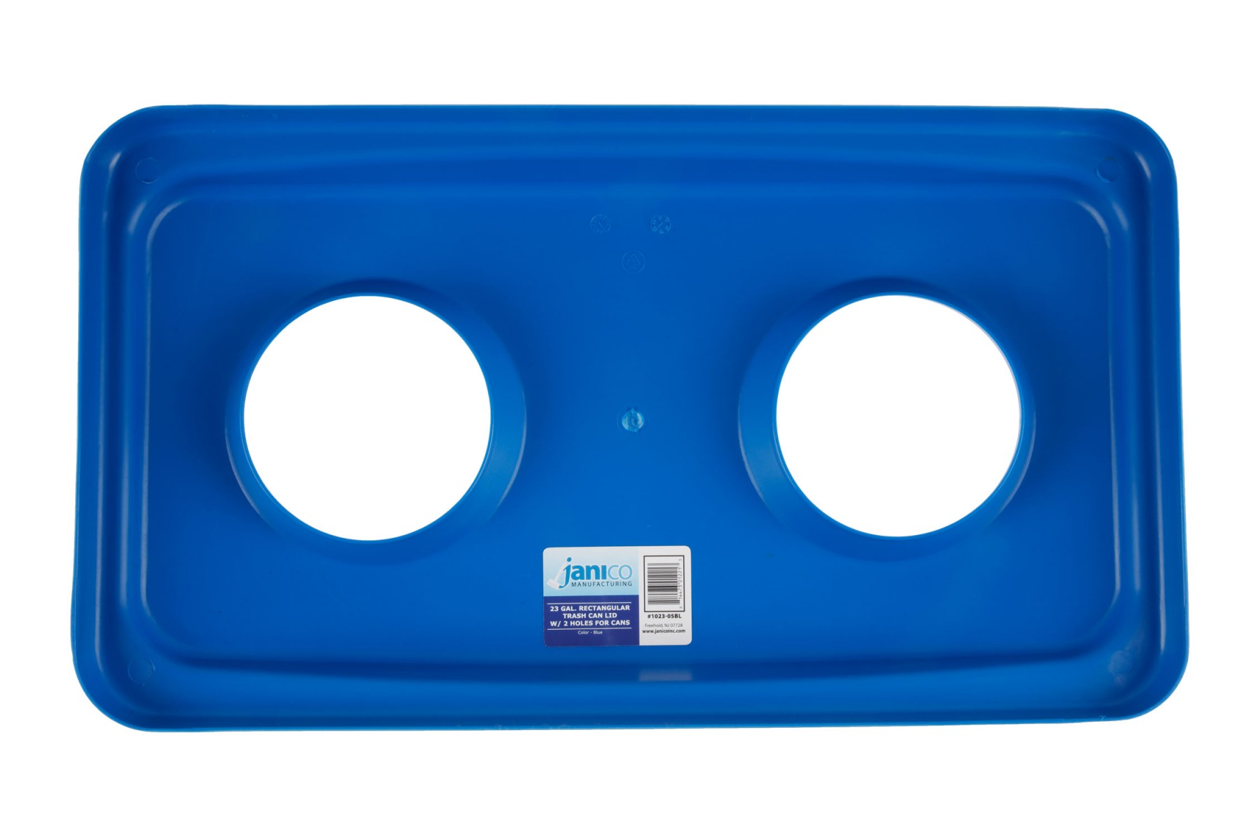Janico 1023-05BL Blue Rectangular Garbage Can Lid