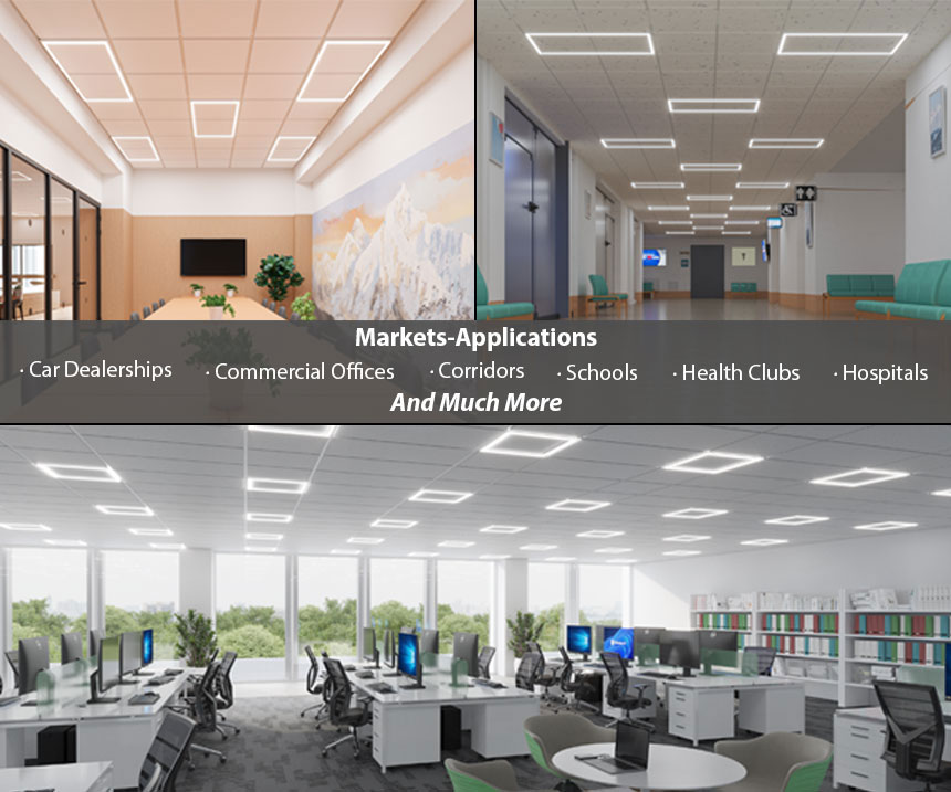 Litetronics Vivid LED Frame LTVLFT2  2'X2' 18/27/36 Watt 2250/3375/4500 Lumens 3500/4000/5000 CCT