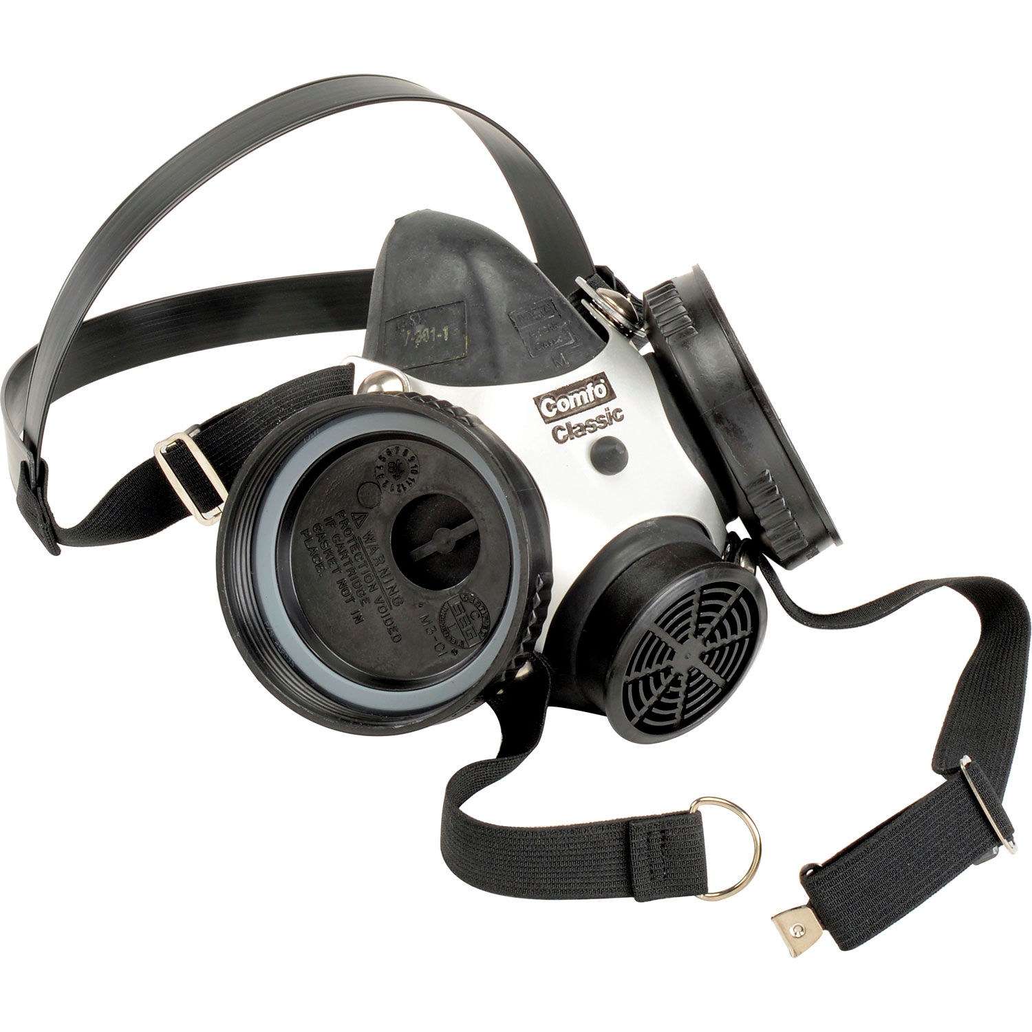 MSA 454-808071 Comfo Classic Respirator, Medium, Silicone