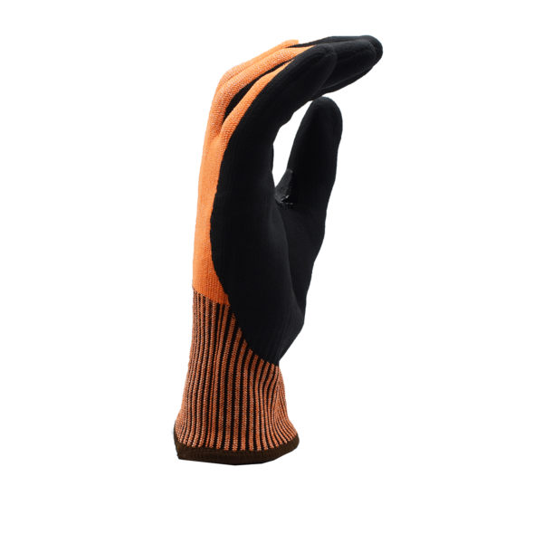 Cordova 3732F Commander, Orange, HPPE/Glass/Steel, A7, Cut Resistant Glove, 13-Guage, Black Nitrile Palm Coating, Nitrile Thumb Crotch, Touchscreen Fingertips