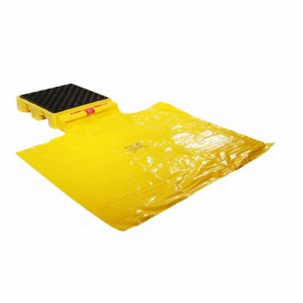 Spilltech BLADDER1 Bladder Spill Containment Deck automatically unfurls to capture large spills or drum leaks