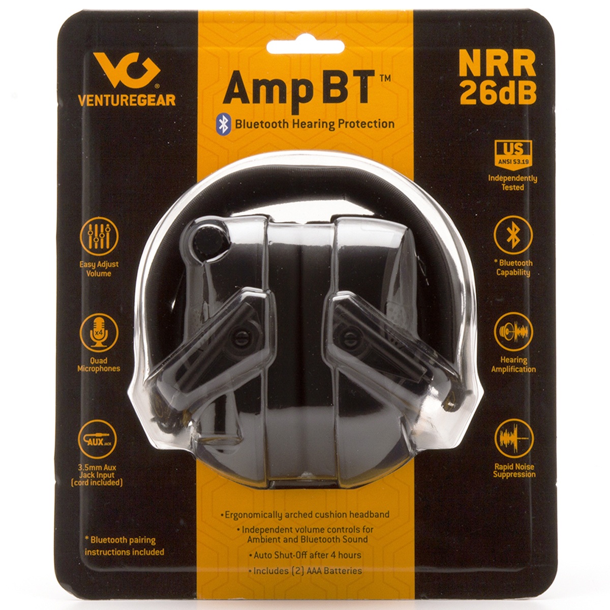 Pyramex Safety VGPME32BT Electronic Earmuff with Bluetooth - Urban Gray