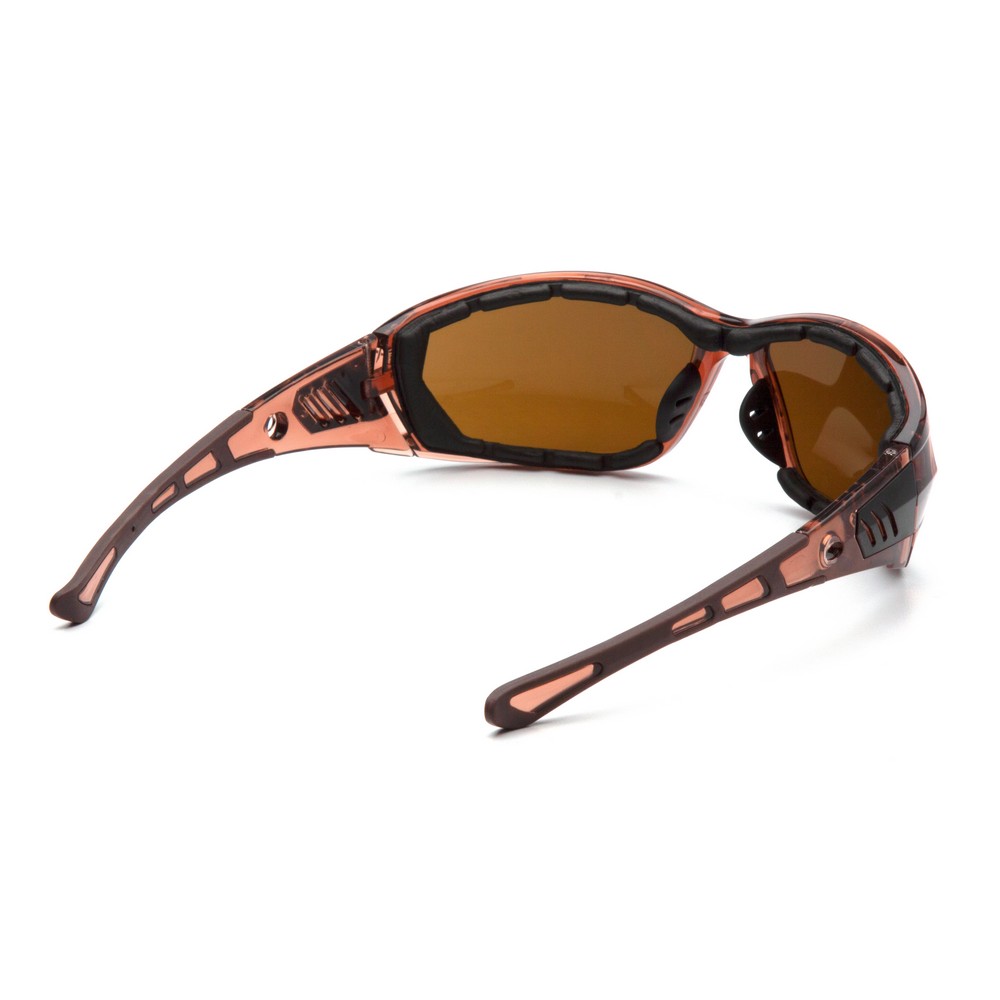 Pyramex Safety STB10815DT Coffee Anti-Fog Lens with Padded Translucent Brown Frame