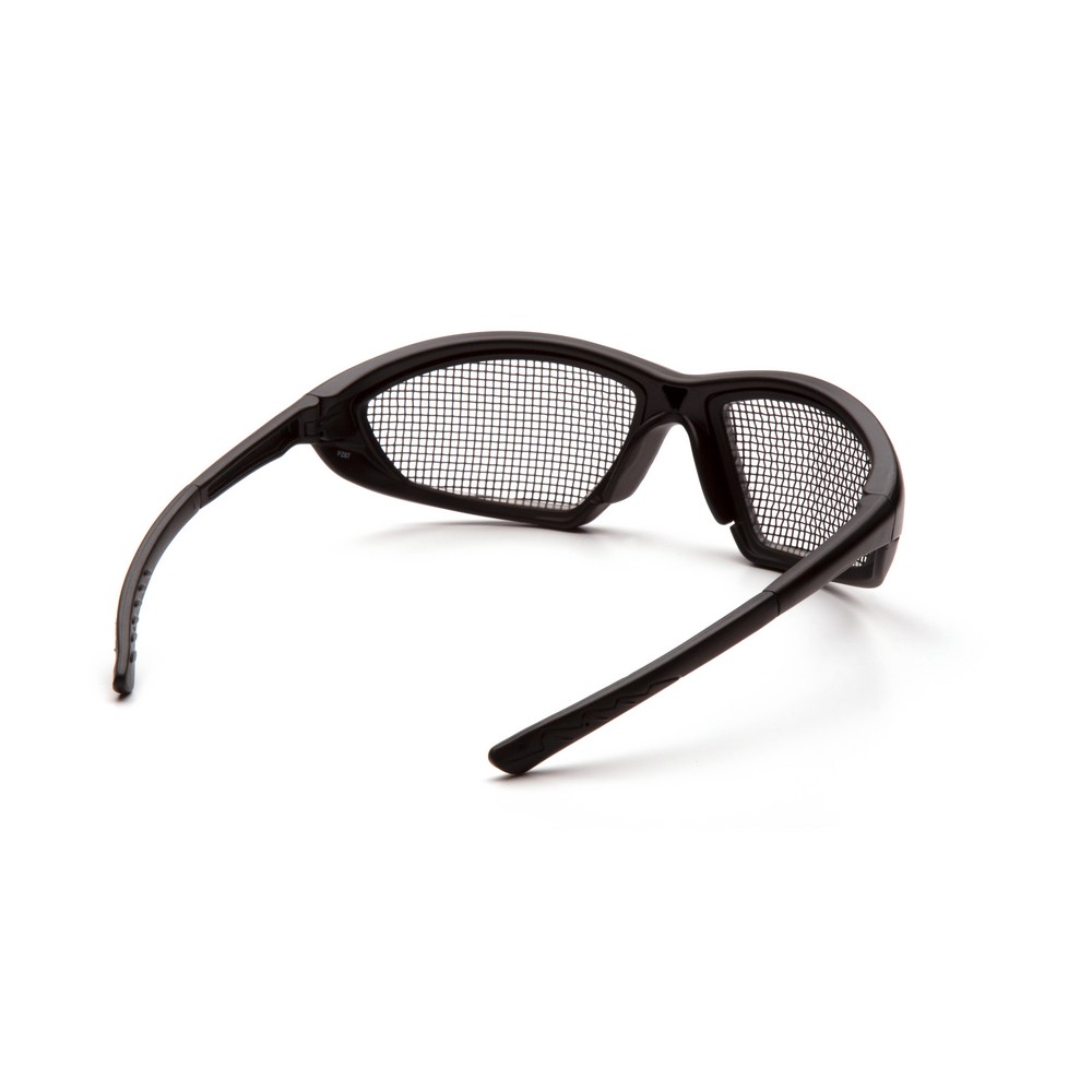 Pyramex Safety SB74WMD Black Wire Mesh Lens with Black Frame