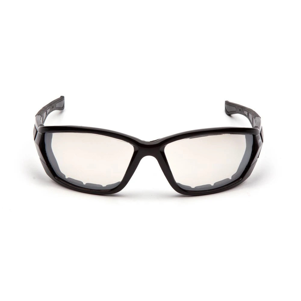 Pyramex Safety SB10880DT Indoor/Outdoor Mirror Anti-Fog Lens with Padded Foam Black Frame