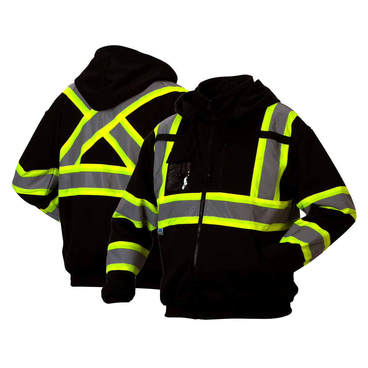 Pyramex Safety RCSZH3311 Hi-Vis Black Premium Zipper Sweatshirt