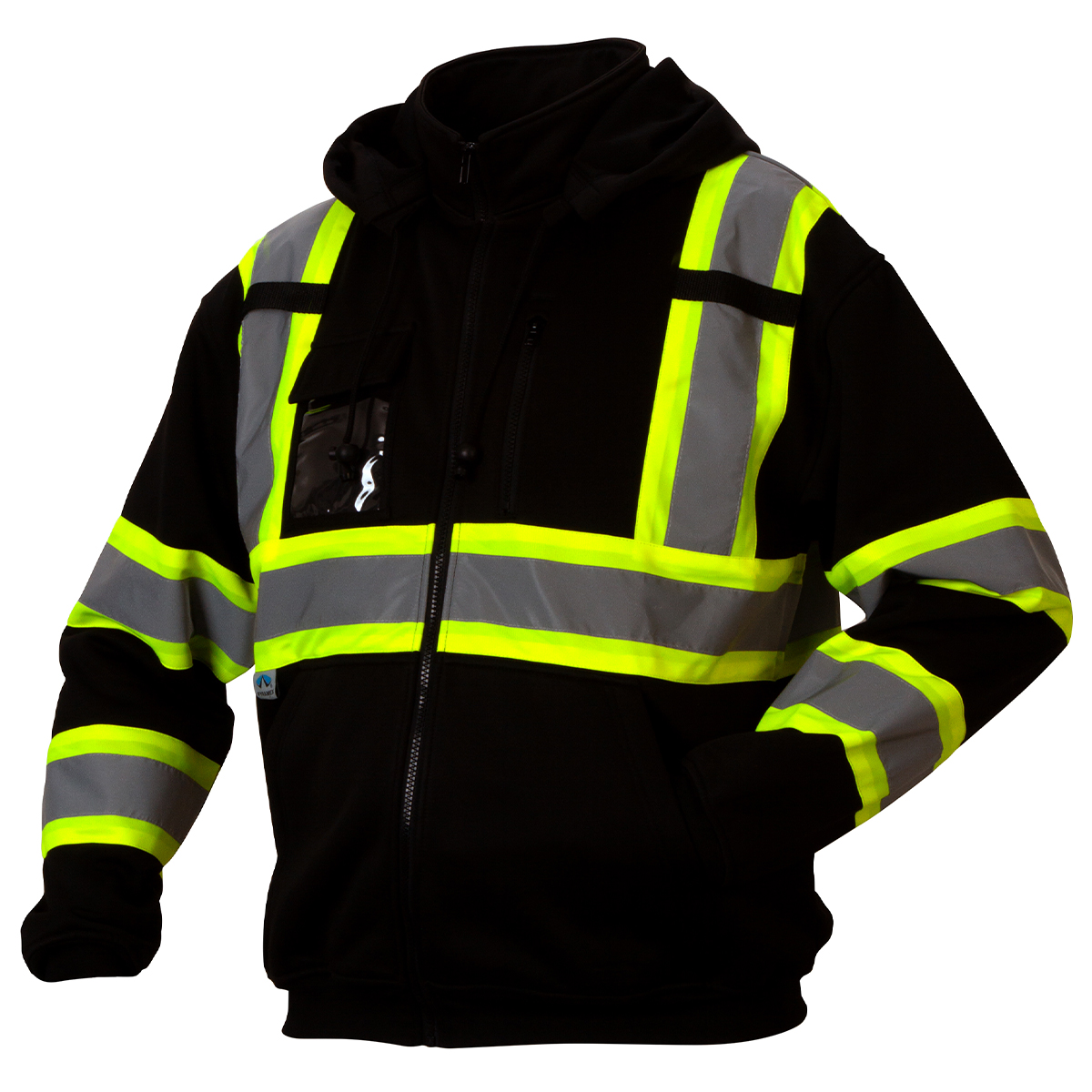 Pyramex Safety RCSZH3311 Hi-Vis Black Premium Zipper Sweatshirt