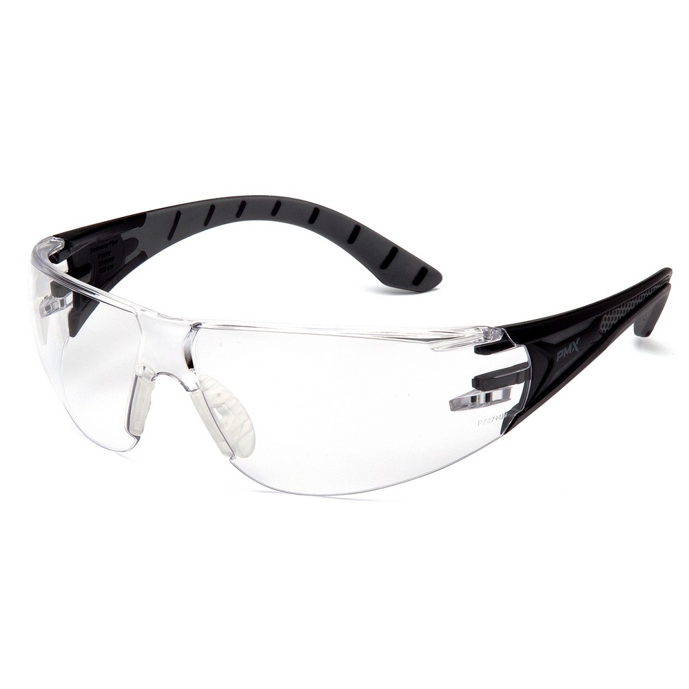 Pyramex Safety PYSBG9610ST Clear H2X Anti-Fog Lens with Black and Gray Temples
