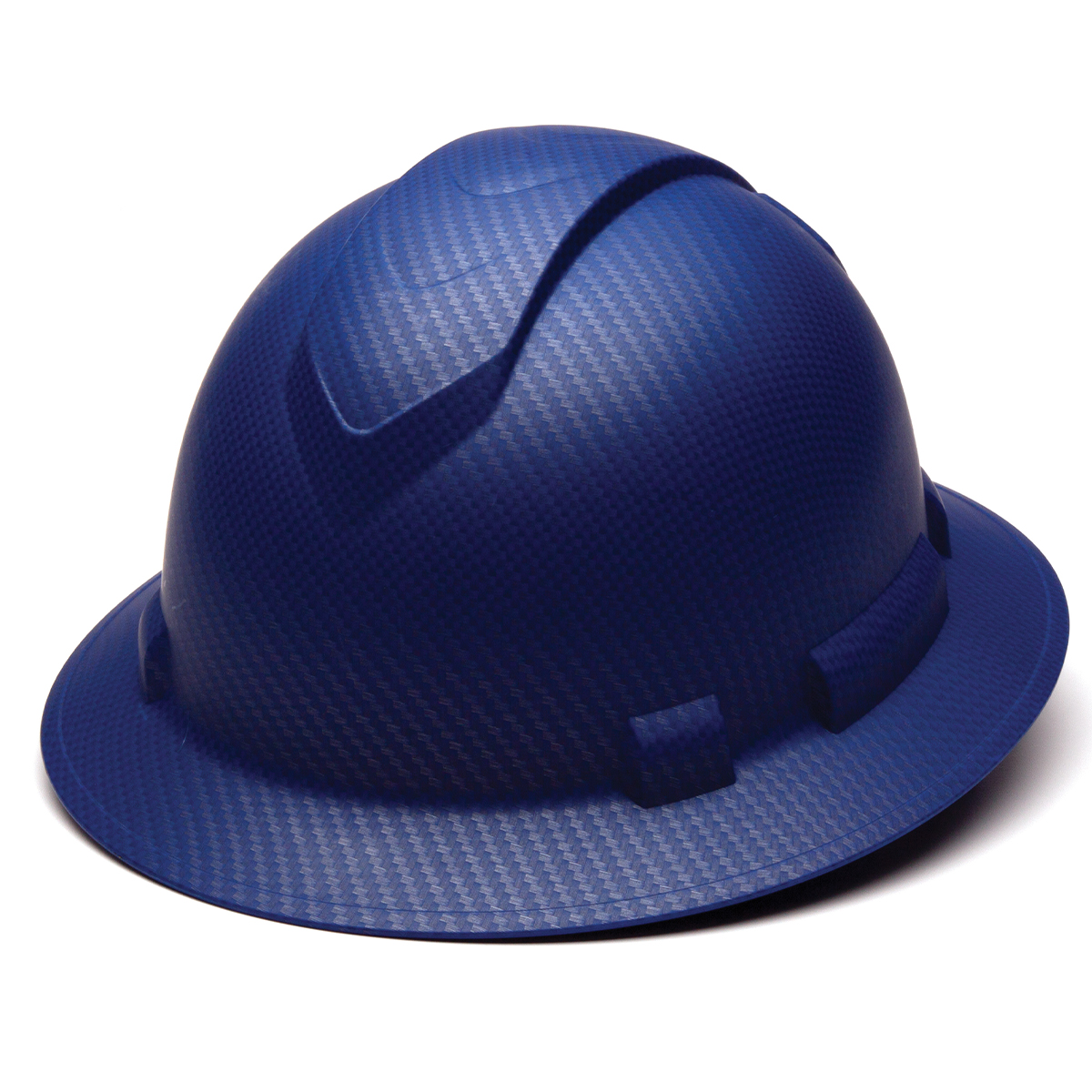Pyramex Safety HP54122 Ridgeline Full Brim Hard Hat Matte Blue Graphite Full Brim 4 Pt Ratchet Suspension