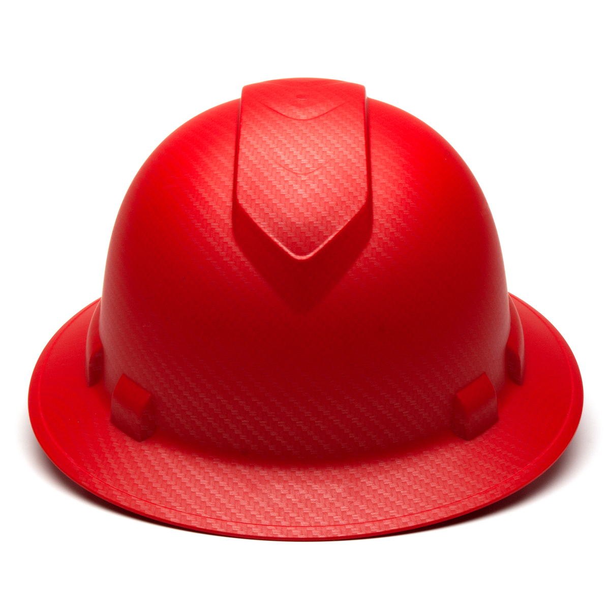 Pyramex Safety HP54121 Ridgeline Full Brim Hard Hat Matte Red Graphite Full Brim 4 Pt Ratchet Suspension