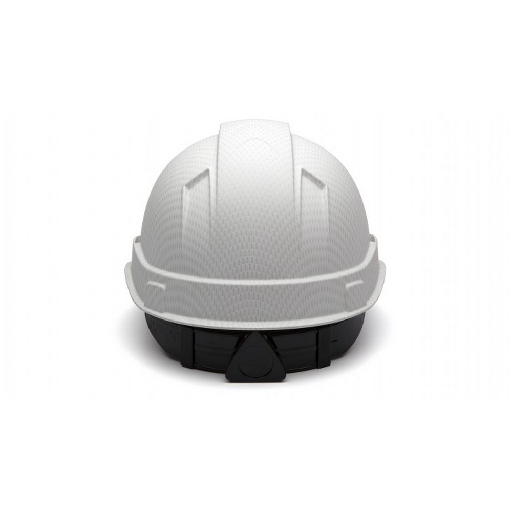 Pyramex Safety HP44116C Ridgeline Hard Hat Matte White Graphite Cap Style 4 Pt Ratchet Suspension