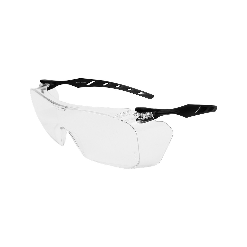 Bullhead Safety BH3131 - Over-The-Glass Clear Lens, Frosted Gray Frame Visitor Specs Safety Glasses