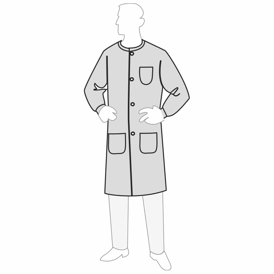 Liberty Glove 19311 APA Lab Coat With Pockets, Knit Collar & Cuff Progard