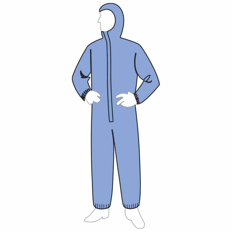 Liberty Safety 19127B APA Blue Coverall With Hood Progard