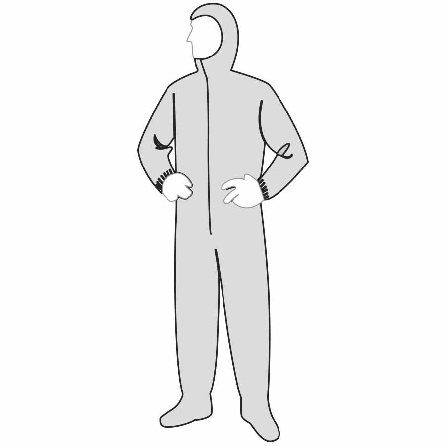 Liberty Glove 15142 APA Heavy Weight Coverall With Elastic Wrists With Hood & Boots Polygard