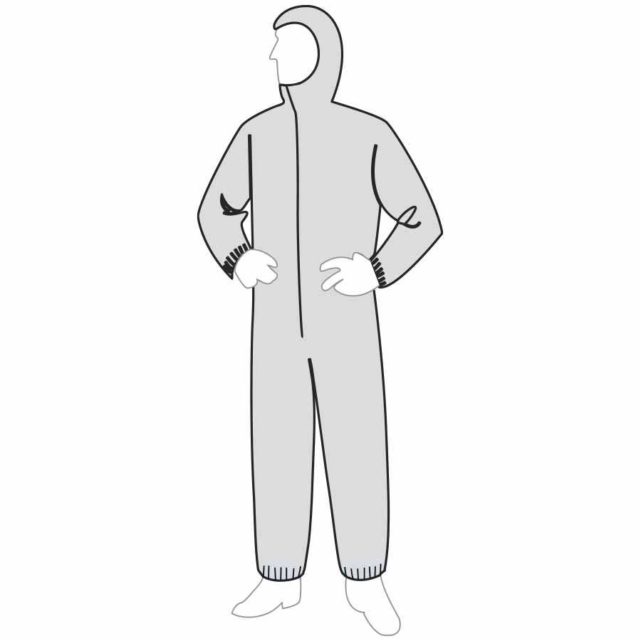 Liberty Glove 15132 APA Medium Weight Coverall With Hood & Boots Polygard