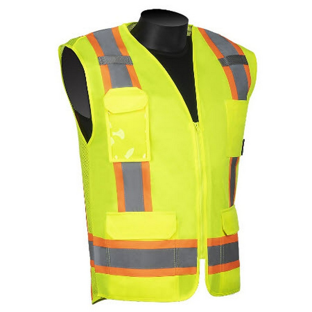 Liberty Safety C16017G/S Hivizgard Solid Front Mesh Back Surveyor Vest