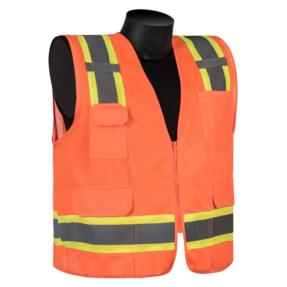 Liberty Safety C16012F/M Hivizgard Solid Front Mesh Back Surveyor Vest