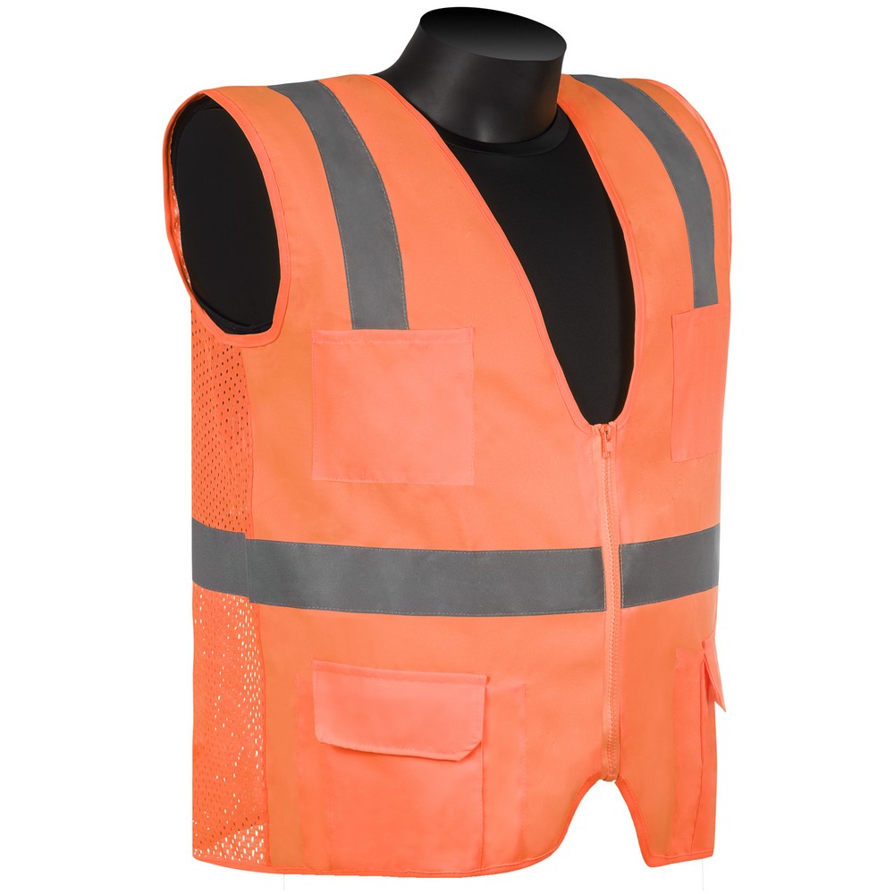 Liberty Glove C16010F/S Hivizgard Solid Front Mesh Back Engineer Surveyor Vest