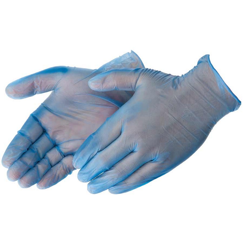 Liberty Safety 2916W/S Duraskin Blue Vinyl Disposable Gloves