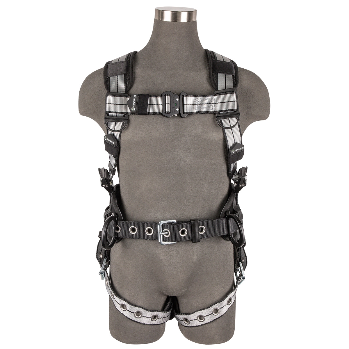 Safewaze 020-1190 PRO+ Slate Construction Harness- Alu 3D, Alu QC Chest, TB Legs