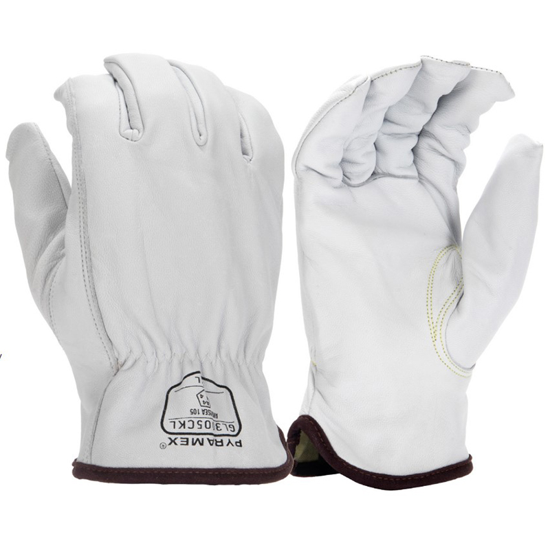 Pyramex GL3005CK Select Grain Goatskin Leather Driver Gloves with A4 HPPE Liner