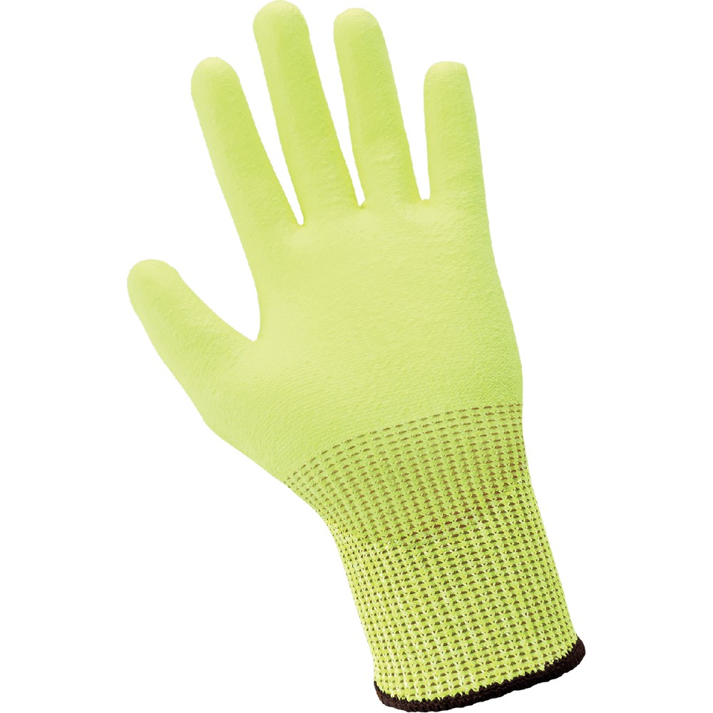 Global Glove PUG-511-XS Polyurethane Coated High-Visibility Cut, Abrasion, and Puncture Resistant Gloves