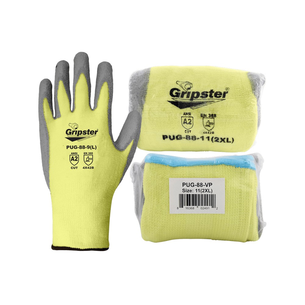 Global Glove PUG-88-VP-S Samurai Glove Vend-Pack Polyurethane-Coated Cut, Abrasion, and Puncture Resistant Gloves