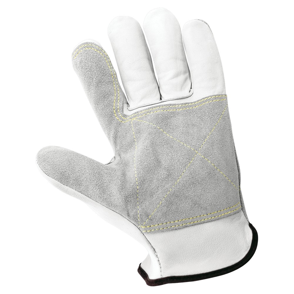 Global Glove 3150G-S Premium Goatskin Palm and Split Cowhide Back Drivers Gloves