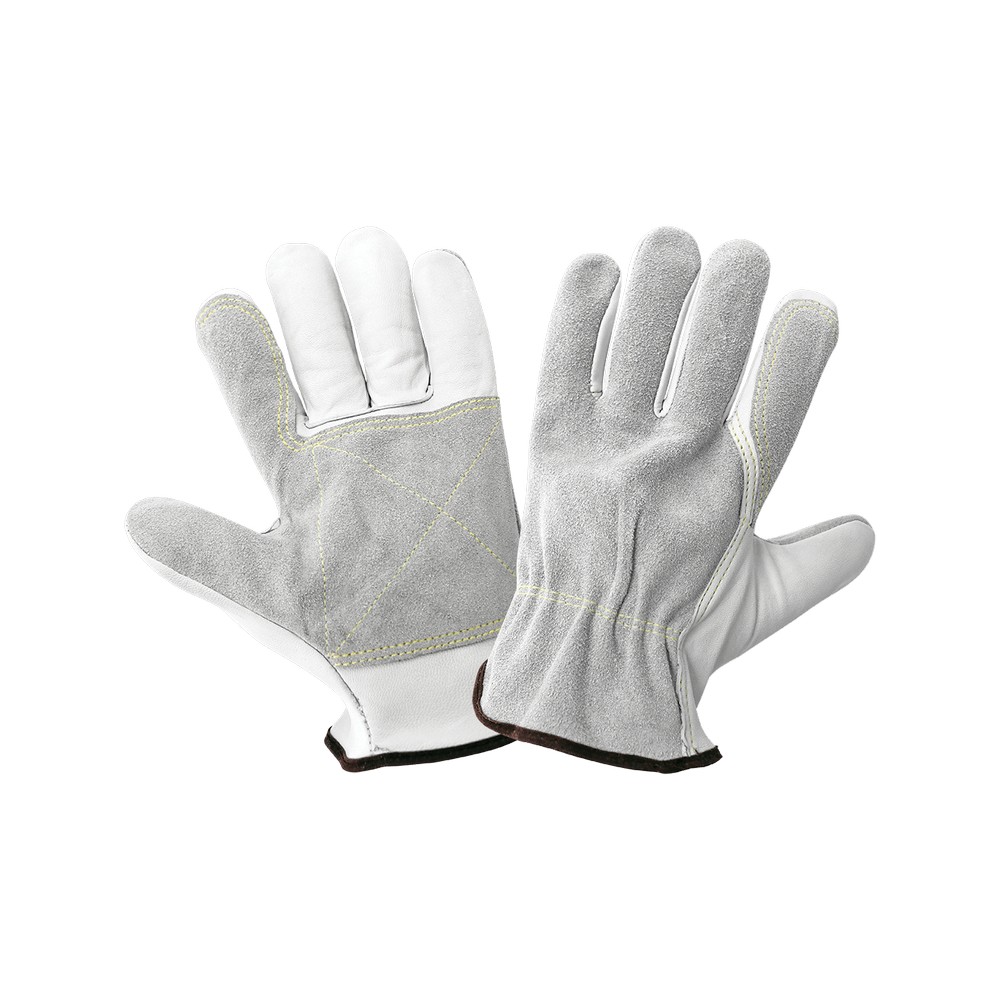 Global Glove 3150G-S Premium Goatskin Palm and Split Cowhide Back Drivers Gloves