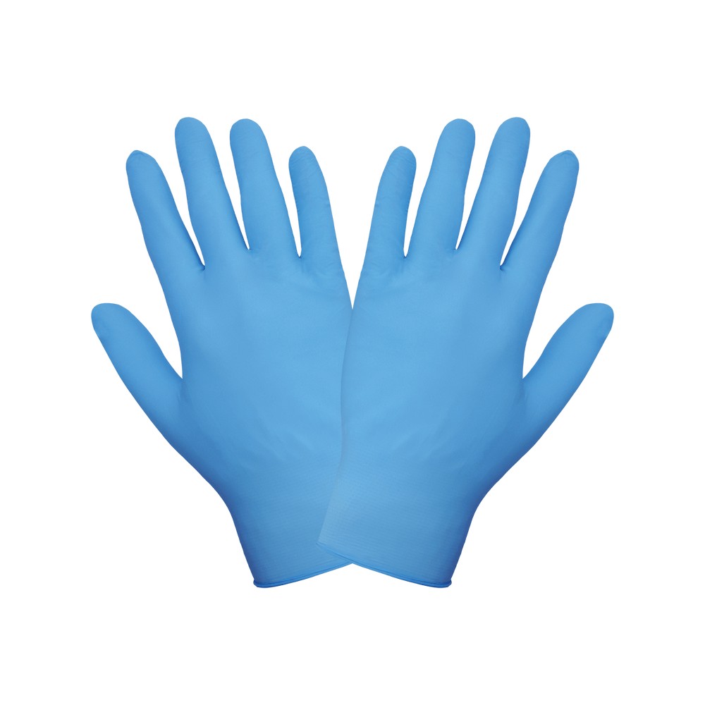 Global Glove 705PF-XS Nitrile, Powder-Free, Medical-Grade, Blue, 5-Mil, Textured Fingertips, 9.5-Inch Disposable Examination Gloves