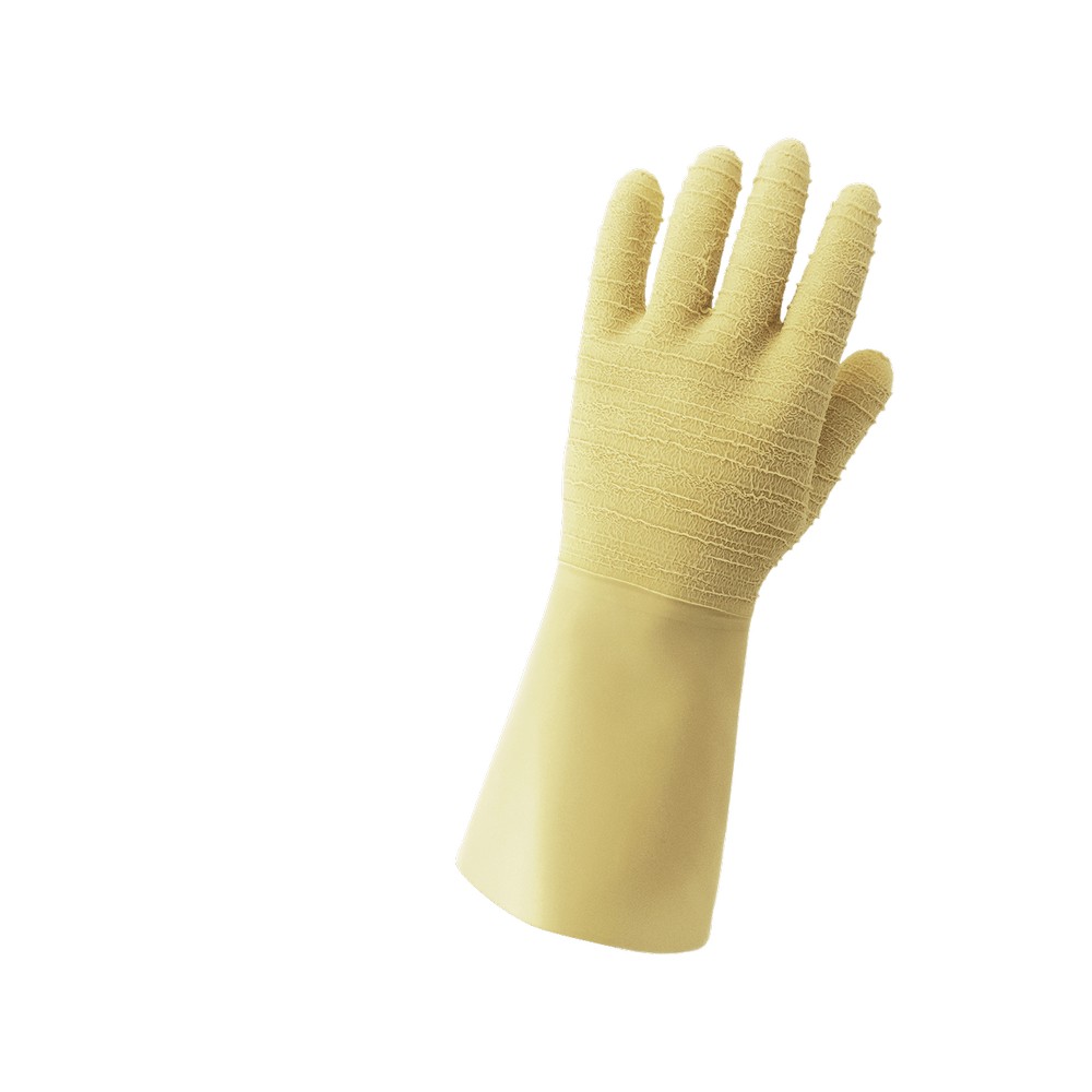 Global Glove 190ETC-M FrogWear Wrinkle Patterned 22-Mil Unlined Natural Rubber Latex Unsupported Gloves