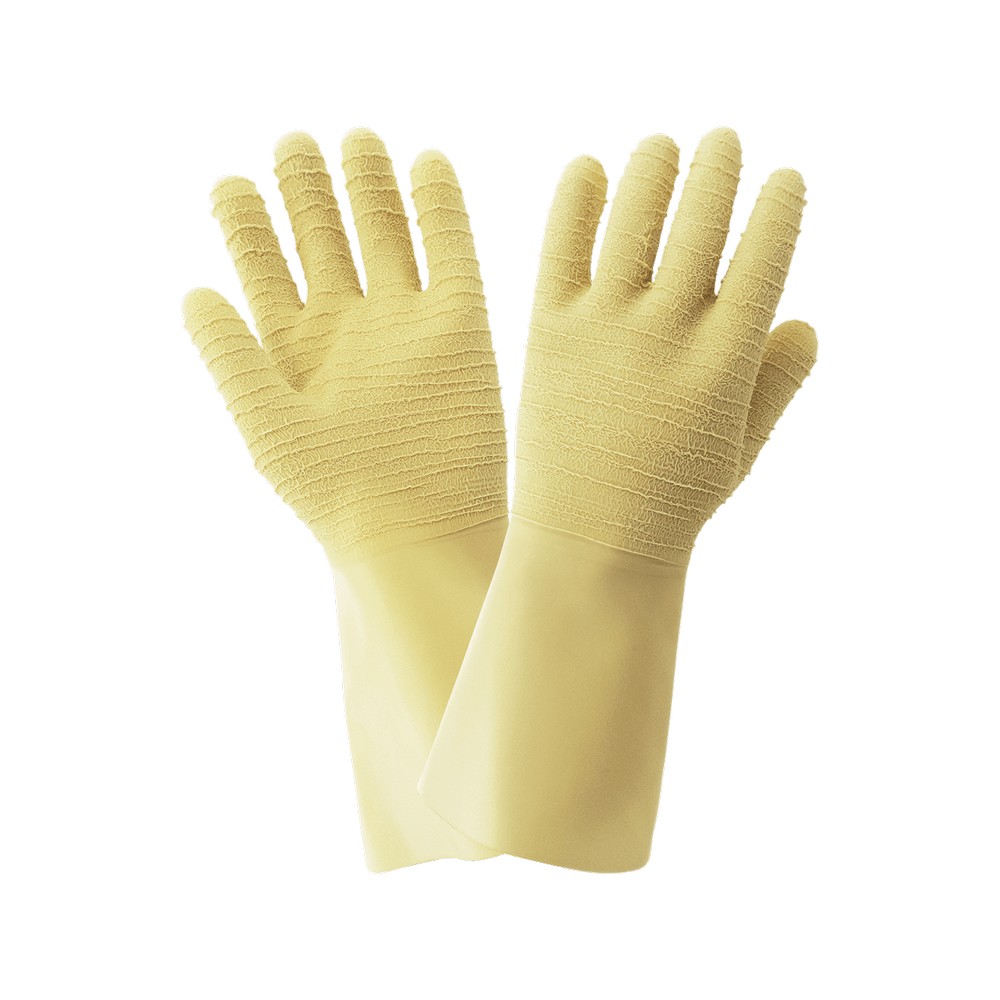 Global Glove 190ETC-M FrogWear Wrinkle Patterned 22-Mil Unlined Natural Rubber Latex Unsupported Gloves