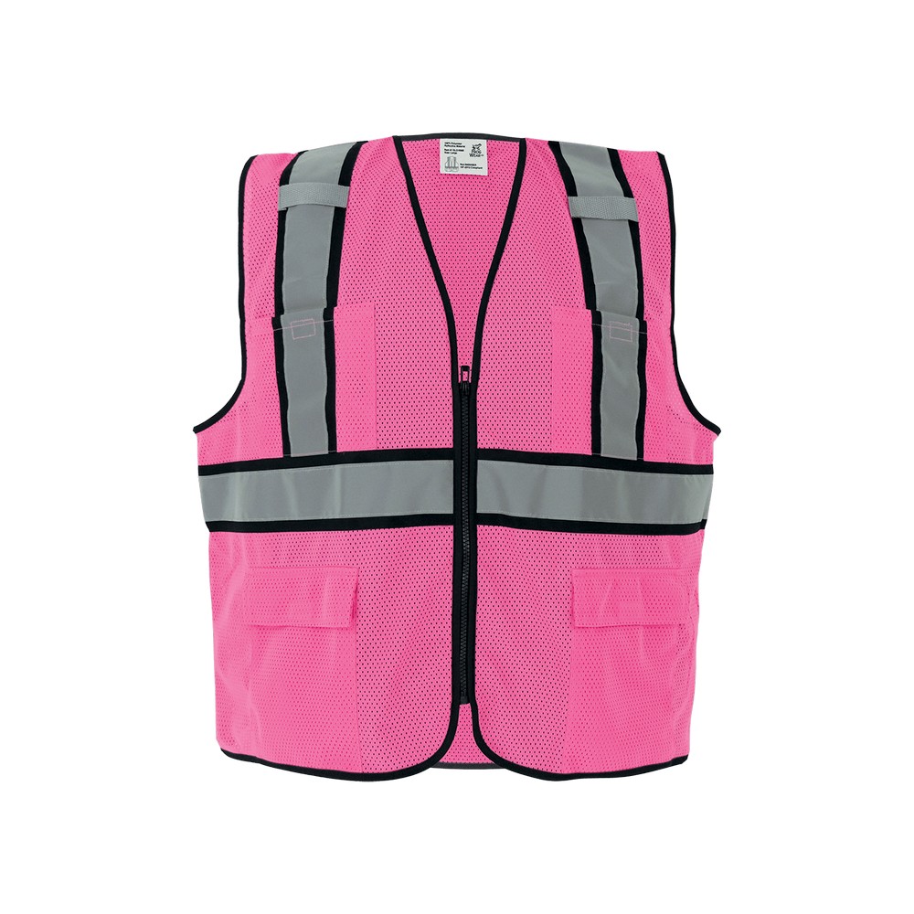 Global Glove GLO-0066-S FrogWear HV Enhanced Visibility Pink Surveyors Safety Vest