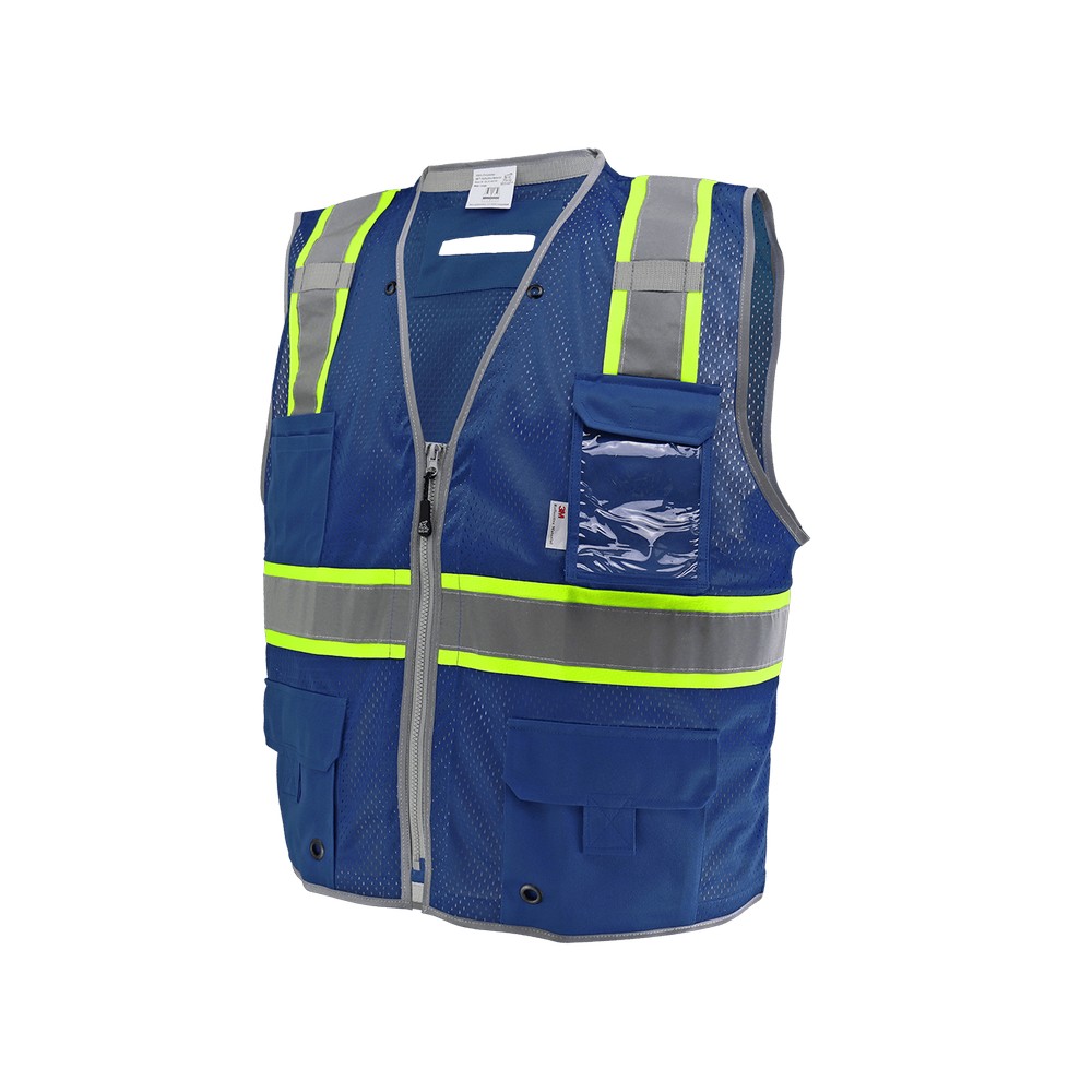 Global Glove GLO-067B-S FrogWear HV Blue Enhanced Visibility Surveyors Safety Vest