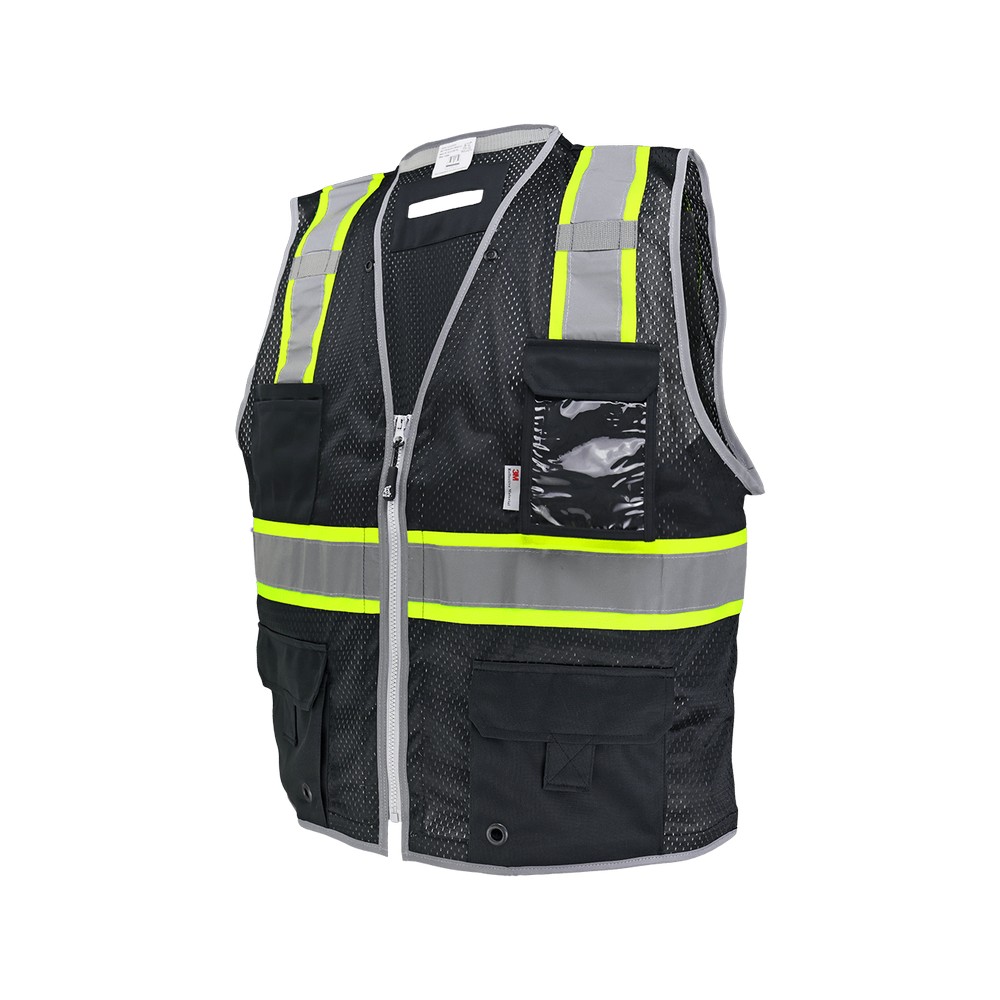 Global Glove GLO-067K-S FrogWear HV Black Enhanced Visibility Surveyors Safety Vest