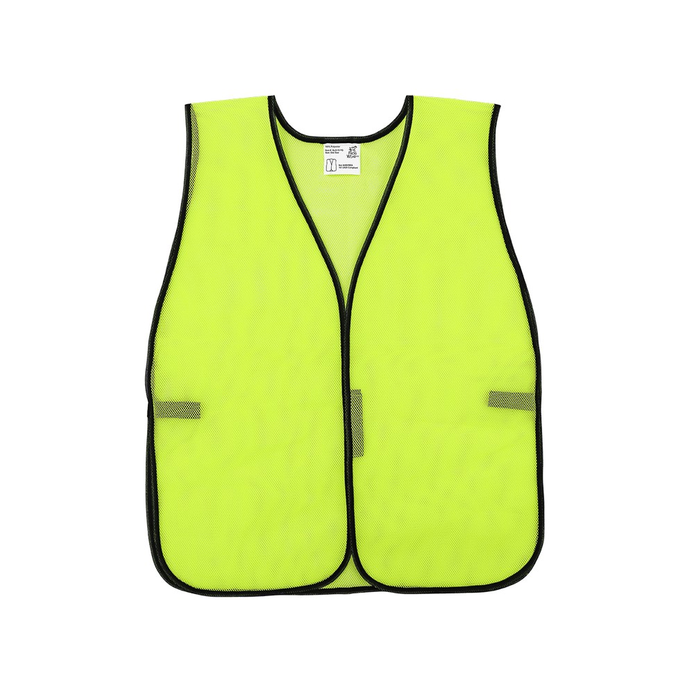Global Glove GLO-10-YG FrogWear HV High-Visibility Yellow/Green Economy Mesh Safety Vest
