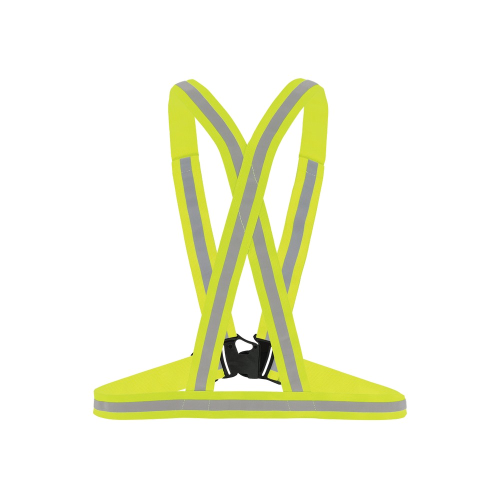 Global Glove GLO-ES1 FrogWear HV Lightweight High-Visibility Yellow/Green Elastic Traffic Safety Sash
