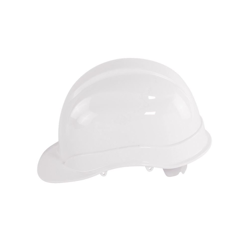 Global Glove HH-C1-W Bullhead Safety Head Protection White Unvented Cap Style Hard Hat With Six-Point Slide Lock Suspension