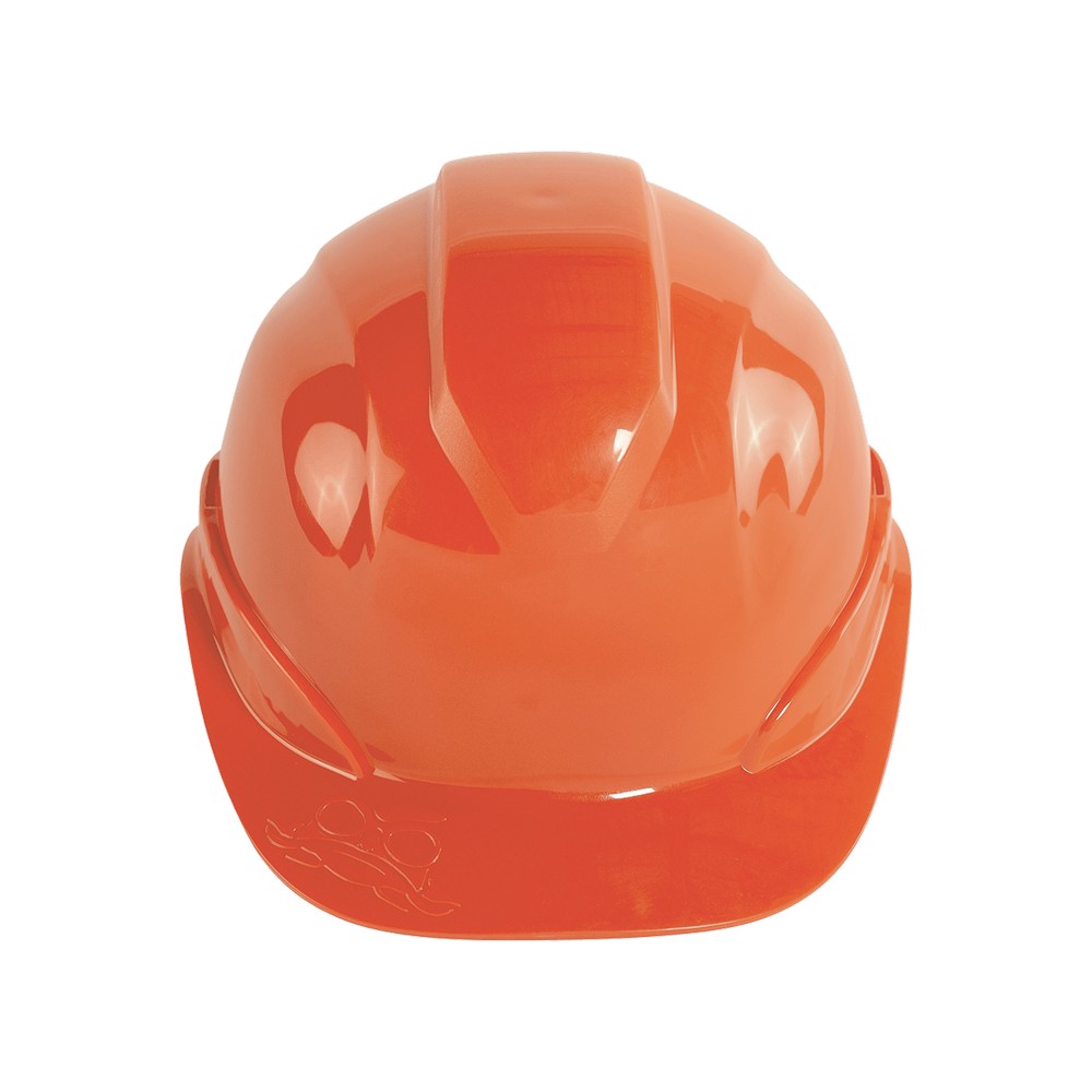 Global Glove HH-C2-O Bullhead Safety Head Protection Orange Unvented Cap Style Hard Hat With Six-Point Ratchet Suspension