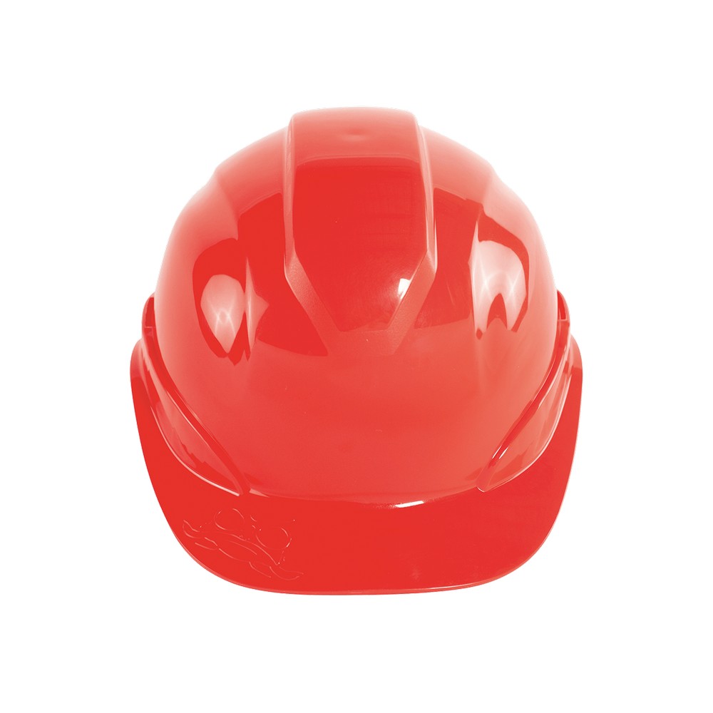 Global Glove HH-C2-R Bullhead Safety Head Protection Red Unvented Cap Style Hard Hat With Six-Point Ratchet Suspension