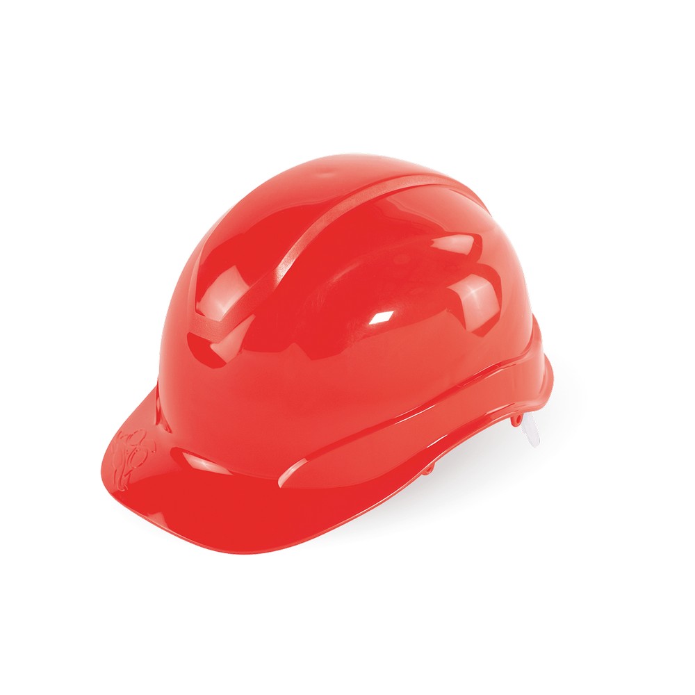 Global Glove HH-C2-R Bullhead Safety Head Protection Red Unvented Cap Style Hard Hat With Six-Point Ratchet Suspension