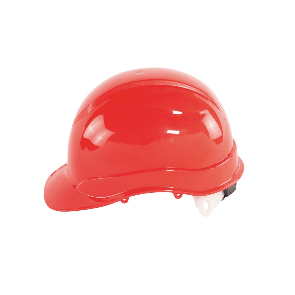 Global Glove HH-C2-R Bullhead Safety Head Protection Red Unvented Cap Style Hard Hat With Six-Point Ratchet Suspension