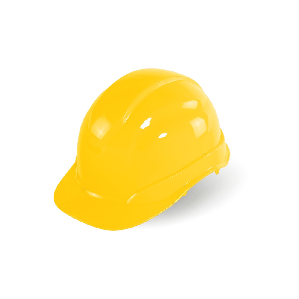 Global Glove HH-C2-Y Bullhead Safety Head Protection Yellow Unvented Cap Style Hard Hat With Six-Point Ratchet Suspension