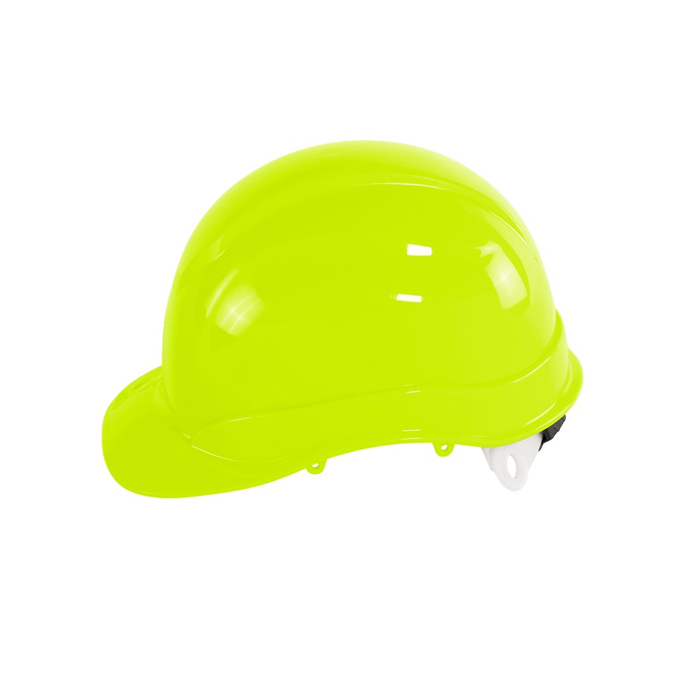 Global Glove HH-C2-YG Bullhead Safety Head Protection High-Visibility Yellow/Green Unvented Cap Style Hard Hat With Six-Point Ratchet Suspension