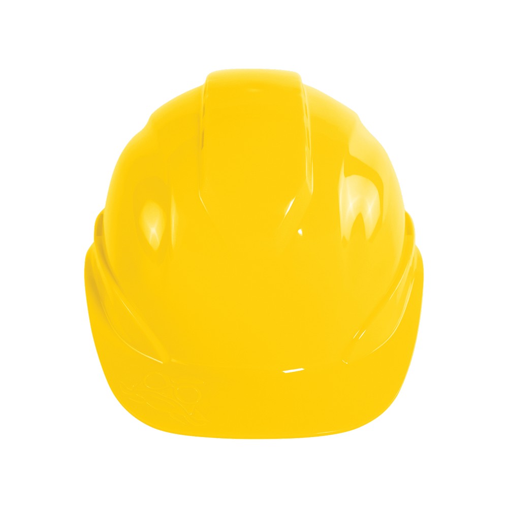 Global Glove HH-C3-Y Bullhead Safety Head Protection Yellow Vented Cap Style Hard Hat With Six-Point Ratchet Suspension