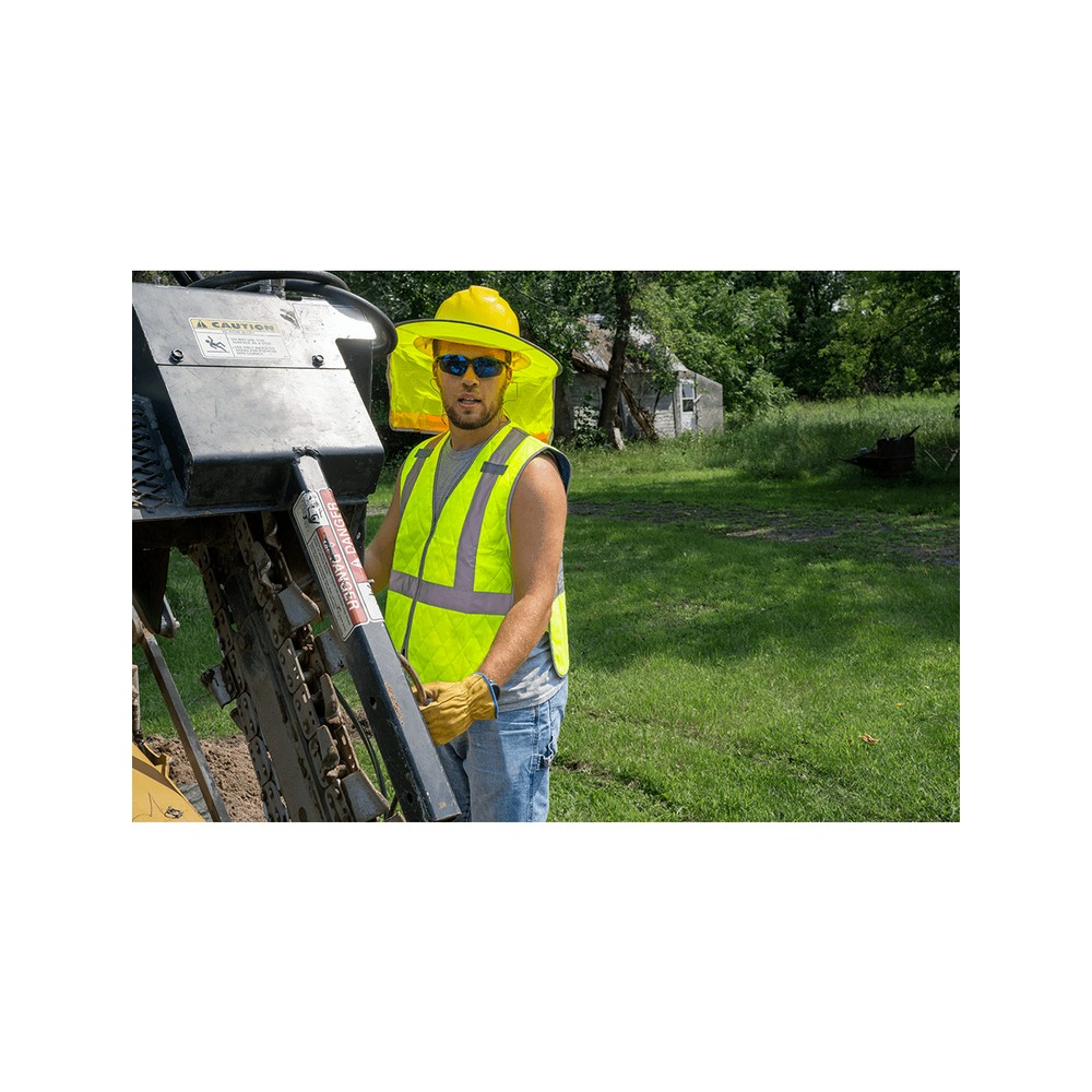 Global Glove GLO-HNS1 FrogWear HV Enhanced Visibility Removable Hard Hat Sun Shade