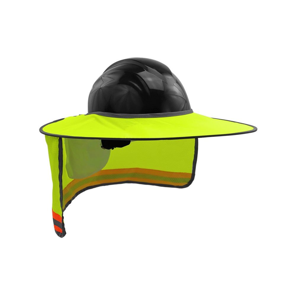 Global Glove GLO-HNS1 FrogWear HV Enhanced Visibility Removable Hard Hat Sun Shade